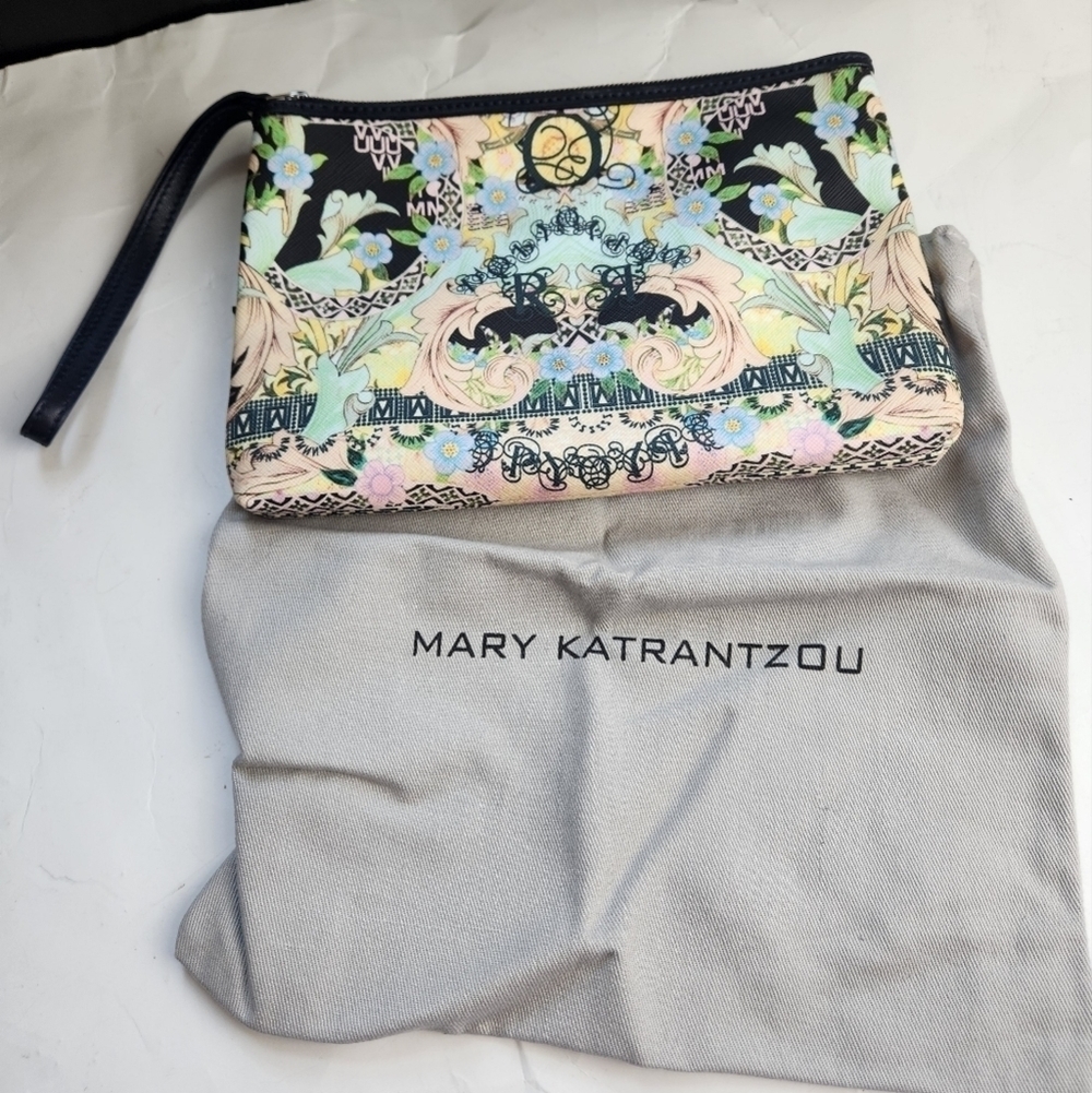 MARY Katrantzou printed clutch in EUC